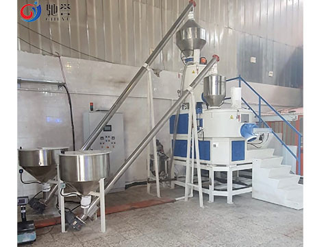 خلاط عالي السرعة للتدفئة والتبريد خلاط Turbomixer مع نظام نقل هوائي